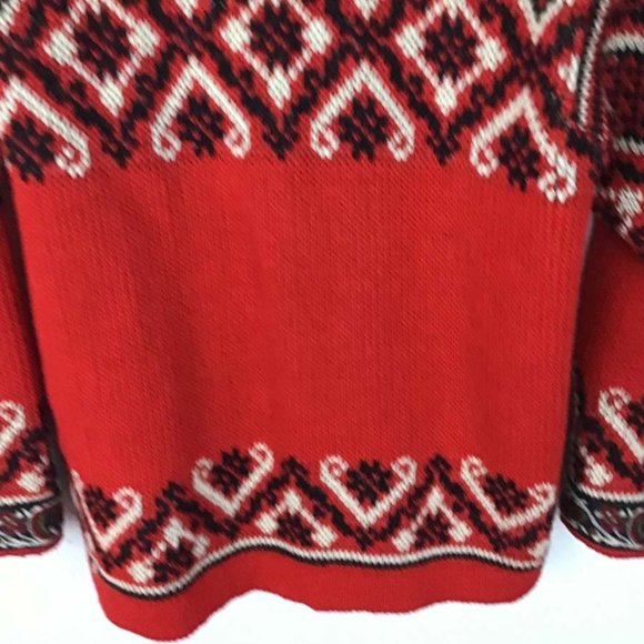 NORDSTRIKK Cardigan Wool Knitwear Fair Isle/Snowflake Pattern Sweater - Picture 12 of 16